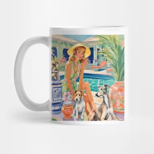 At the swimming pool Mug